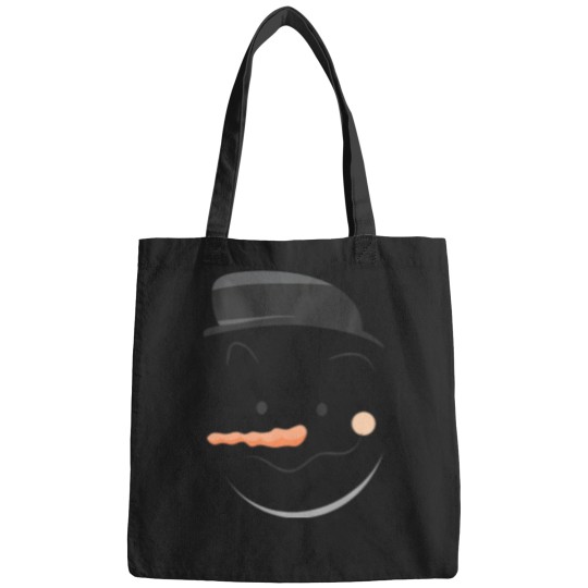Discover Funny Snowman Dad - Snowman Face Top Hat Carrot Nose Kids Bags