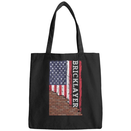 Discover Brick Mason Bricklayer Masonry Construction Us American Flag Bags