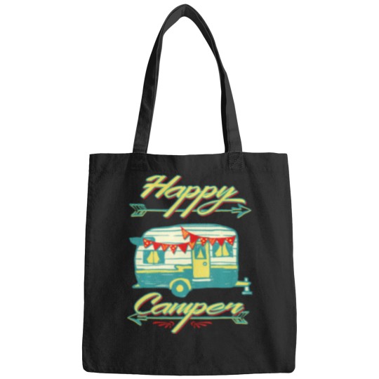 Discover Happy Camper - Camping 	 For Men Women And Kids Tee Bags