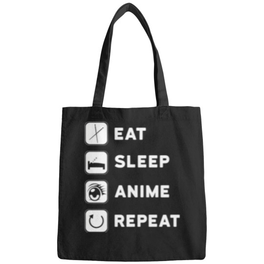 Discover Anime Design - Eat Sleep Anime Repeat Bags