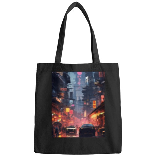 Discover 5778 Technological Urban Nightlife Graphic T-Shirt Bags