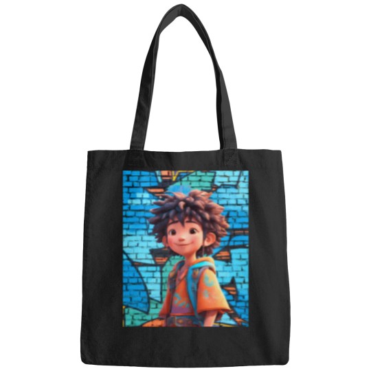 Discover Animated-Rap-Style-Graffiti-T-Shirt Bags
