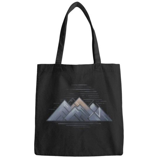 Discover Geometric-Sunrise-Mountain-Range-3-Active-T-Shirt Bags