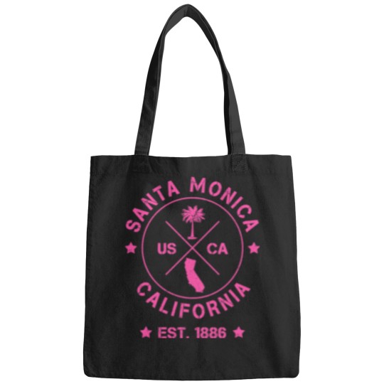 Discover Santa-Monica-California-Usa-Los-Angeles-Baywatch T-Shirt Bags