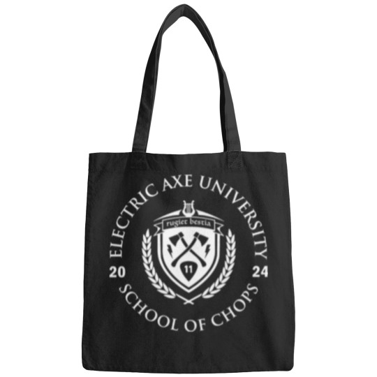 Discover T-Shirt 5617-Electric-Guitar-Mock-University-Logo Bags