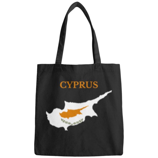 Discover Cyprus-Map-Flag T-Shirt Bags