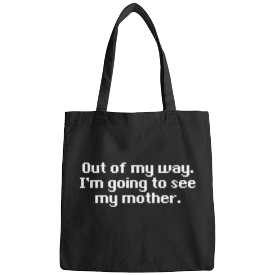 Discover I'M-Going-To-See-My-Mother---Sephiroth-Quote T-Shirt Bags