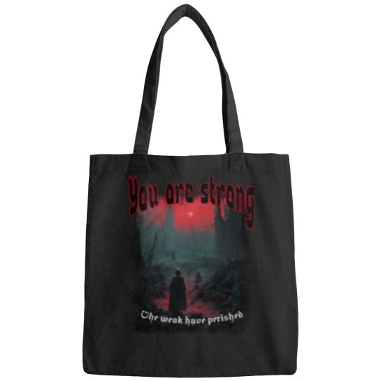 Discover You-Are-Strong-Dark-Ominous-Positivity-Active-T-Shirt Bags