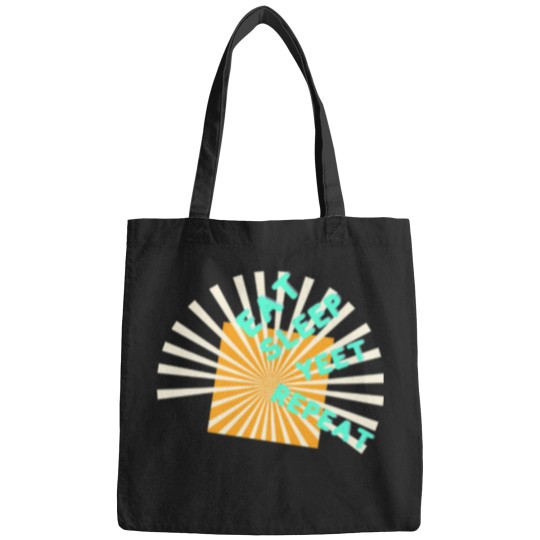 Discover Eat-Sleep-Yeet-Repeat-Retro-Design T-Shirt Bags