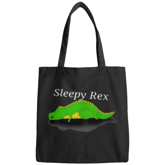 Discover Dino-Cartoon-T-Rexsleepy-Rex-T-Shirt Bags