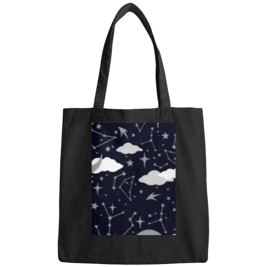 Discover Night Sky In Silver And White TURNPIKE TROUBADOURS ARTWORK Bags