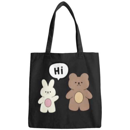 Discover Brown-And-White-Bears T-Shirt Bags