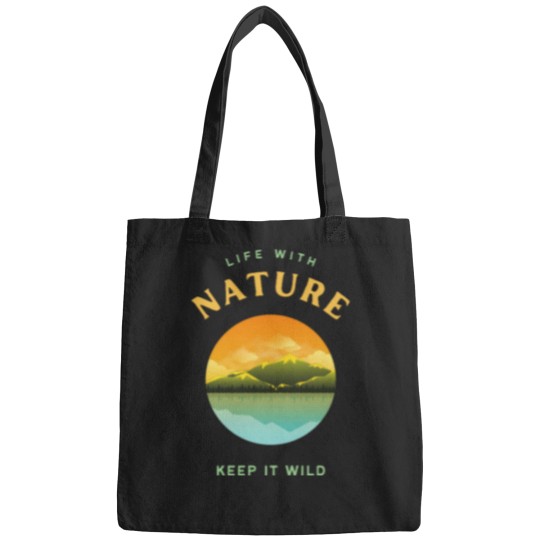 Discover Life with nature keep it wild Bags