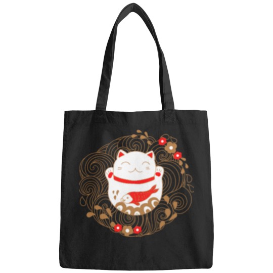 Discover Cute-Maneki-Neko T-Shirt Bags