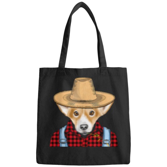 Discover Farmer Pembroke Welsh Corgi Farming Dog T-Shirt (1) Bags