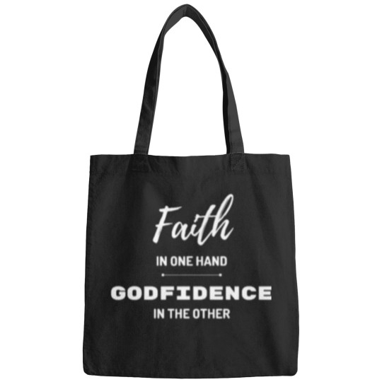 Discover Faith in one hand Godfidence in the other Long Bags