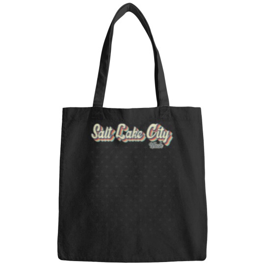 Discover Salt lakes City Utah Retro vintages 70s rainbows Classic Bags