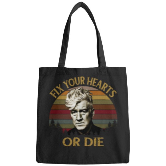 Discover David Lynch Retro Fix Your Hearts Or dies Essential Bags