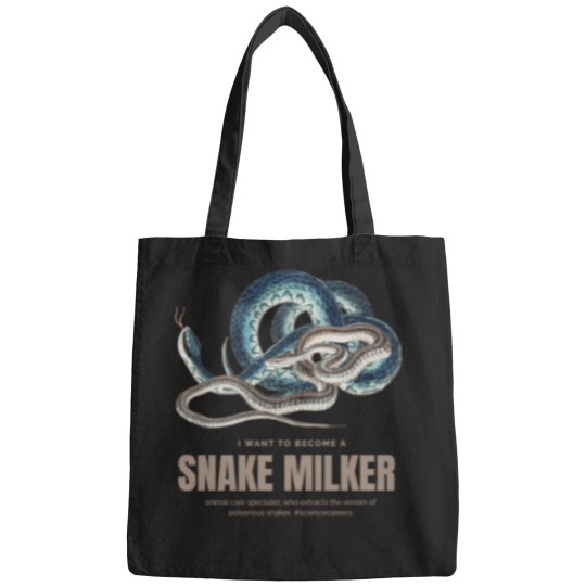 Discover Snake Milker Science Careers I  Love Reptiles Baseball  Sleeve T-Shirt Bags