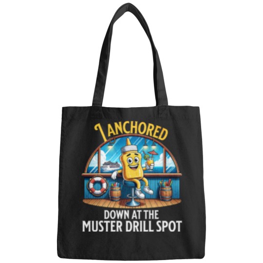 Discover Funny Boat Cruise muster drill safety sea vacation 7 Bags