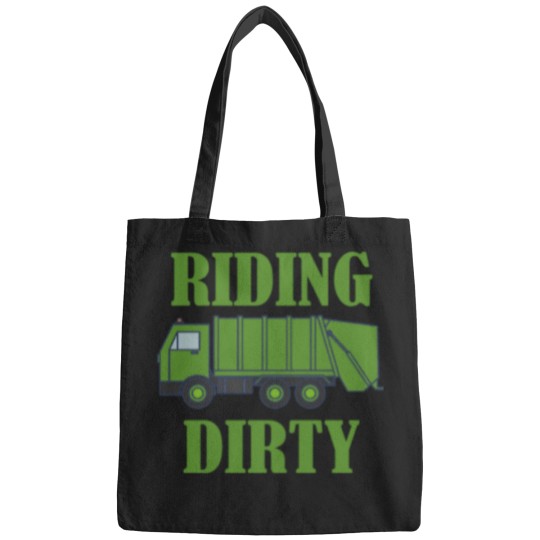 Discover Riding Dirty Garbage Day Gift Trash Truck Recycling Man Kids Active Bags