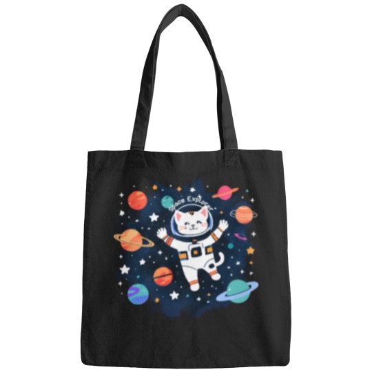 Discover Space Explorer Cat Brave Feline on a Cosmic Mission Bags
