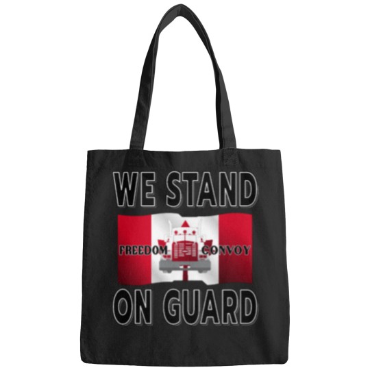 Discover FREEDOM CONVOY OF TRUCKERS WE STAND ON GUARD FOR THEE BLACK Bags