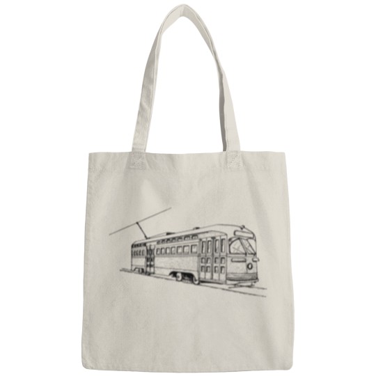 Discover Tram Railroad car Train San Francisco Bags