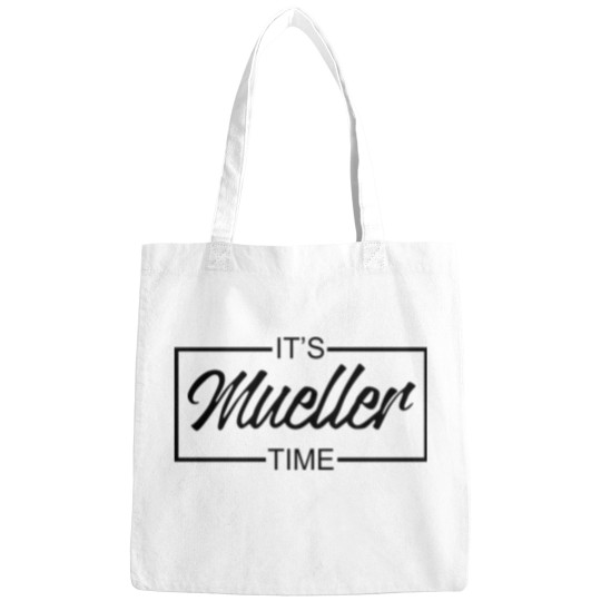 Discover It's Mueller Time Robert Mueller Logo Bags