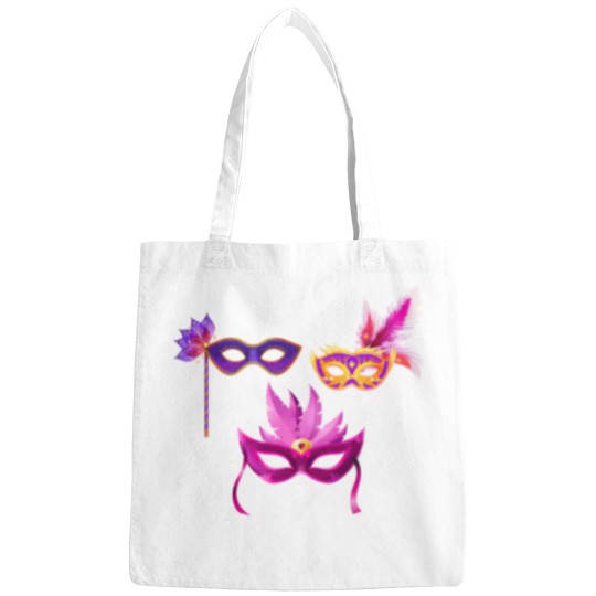 Discover Venice Carnival Mask Brazilian Carnival Mardi Gras in New Orleans Bags