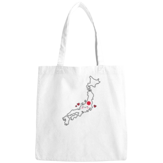 Discover Japan flags Map Smile with loves Bags