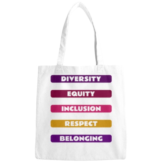 Discover Diversity Equity Inclusion Respect Belonging Pack Bags