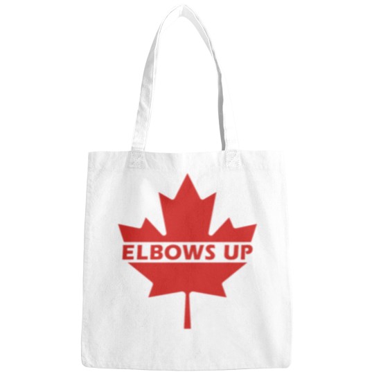 Discover Elbows Up Canada - defiants Red Maple Leaf - Anti-Tariff Prides - Canadian Resilience Bags
