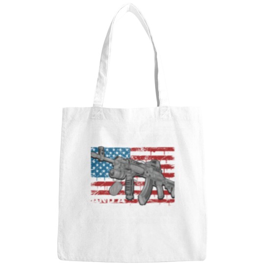 Discover Veteran Grandpa Patriotic Americans  flags Bags