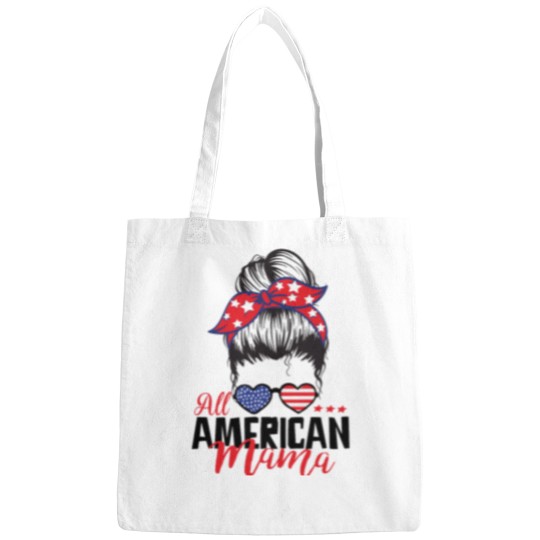 Discover All Americans  mom funnys independence 4th of July celebrations All Americans  mom funnys independence Bags