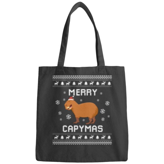 Discover Capyba r a Christmas Sweater Capybar a Inu Ugly Xmas Swea Capyba r a Christmas Gift Merry Capymas Bags