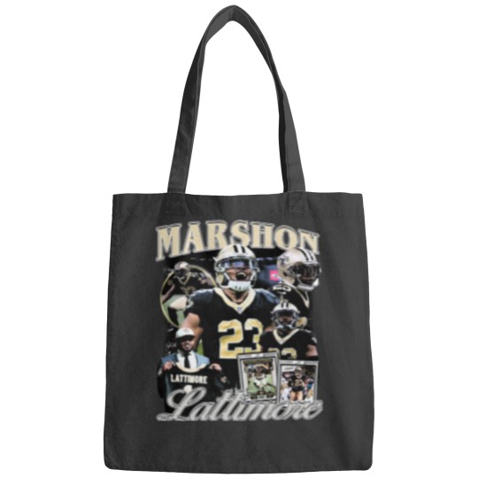 Discover Vintage 90s Graphic Style Marshon Lattimore Bags, Vintage Bags, American Football Gift