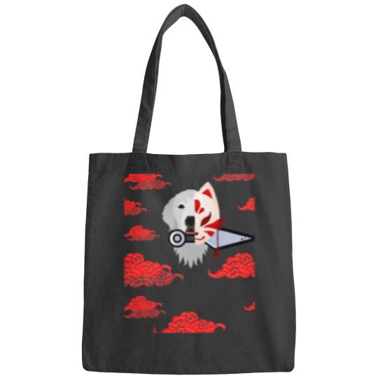 Discover Red Cloud Japanese Great Pyrenees Kitsune aniime Bags