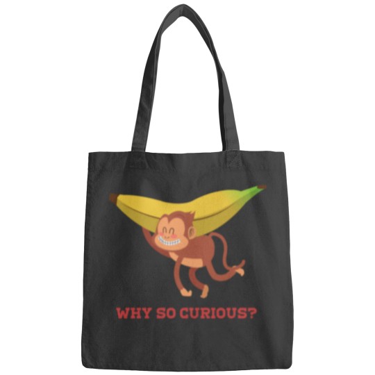 Discover Why so curious  cute monkey Bags