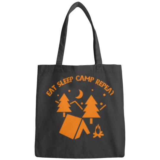 Discover Eat Sleep Camp Repeat Camping Pun Bags