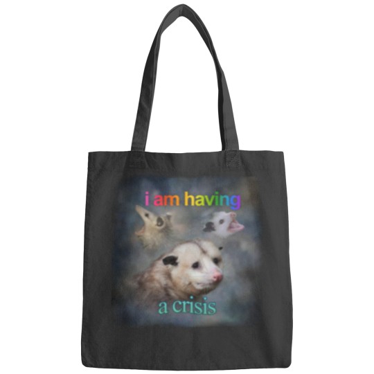 Discover I am having a crisis possum word art Classic Bags