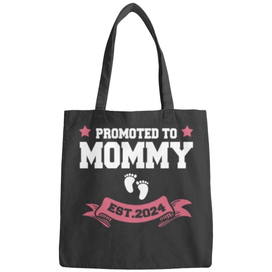 Discover Promoted To Mommy 2024 New Mom Pregnancy Announcement Funny Classic Bags