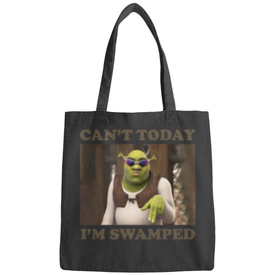 Discover Can't Today I'm Swamped Funny Shrek Bags