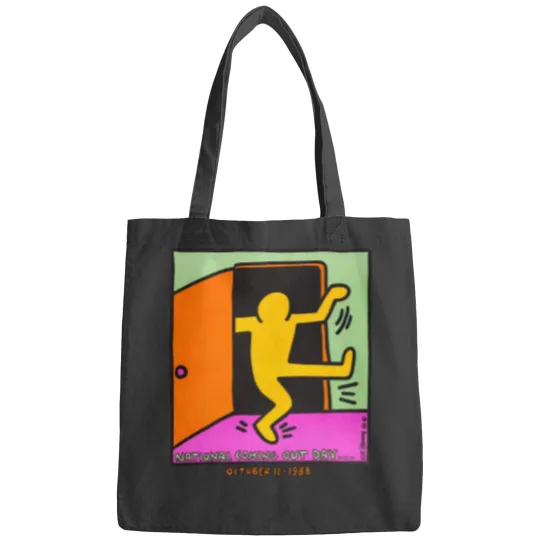 Discover vintage keith haring 1988 Bags national coming out day