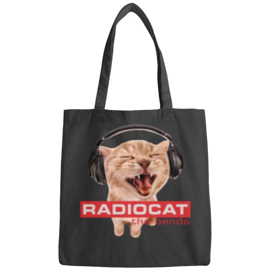 Discover RadioCat Bags, Meme Cat Bags, Radiohead Cat The Bends Bags