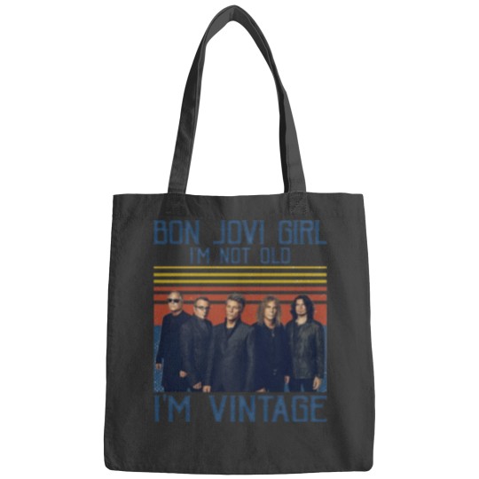 Discover Bon Jovi Girl I'm Not Old I'm Vintage Bags, Bon Jovi