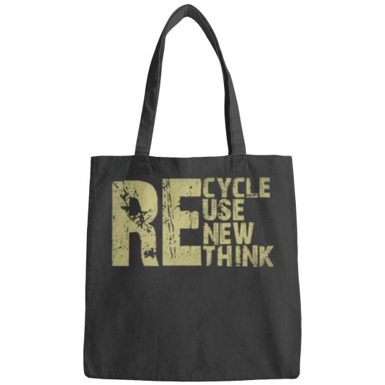 Discover Recycle Reuse Renew Rethink Earth Day Environmental Activism Bags