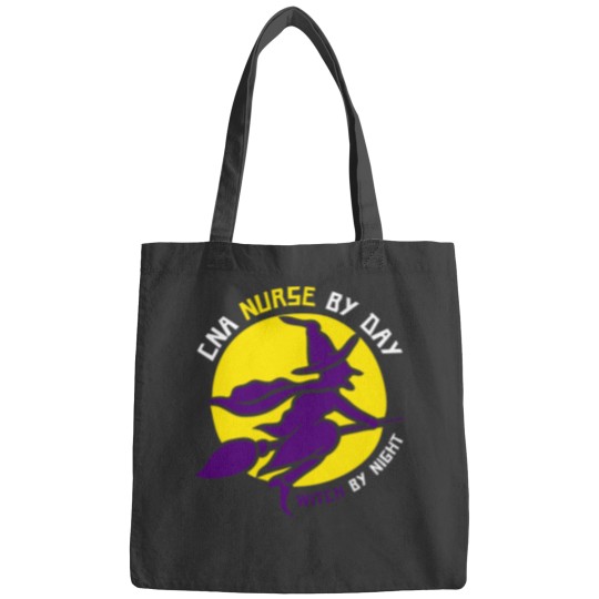 Discover Funny CNA by day Witch by night s Gift Premium Bags