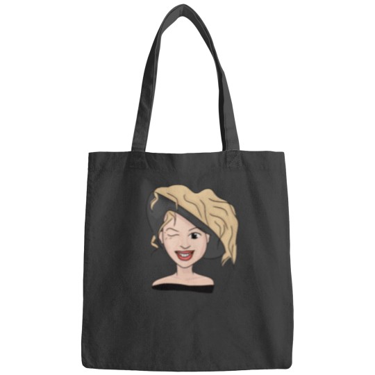Discover Kylie Minogue Smiley Kylie Cartoon Print Bags