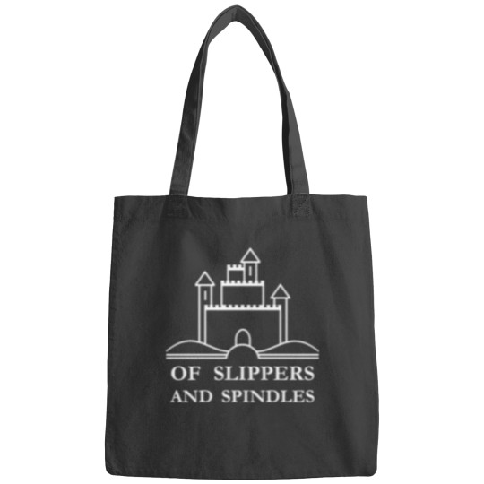 Discover Of Slippers and Spindles Logo Bags